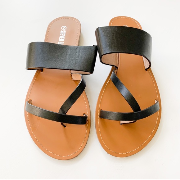 Steven Ella Black Toe Strap Sandal B16233 - Picture 4 of 8